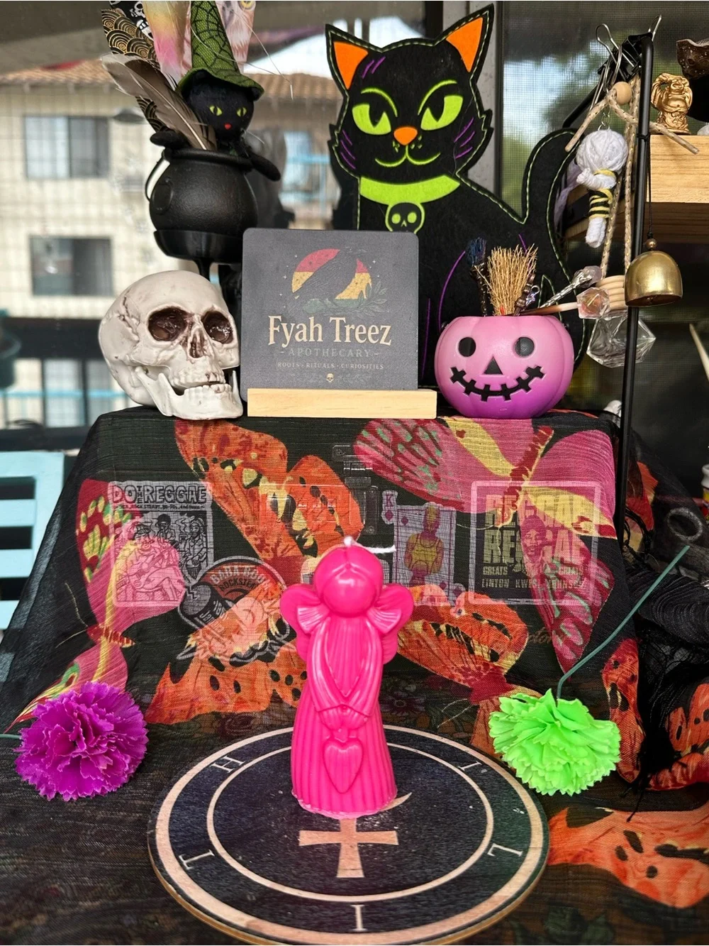 Handmade Pink Angel Candle with Heart – Spiritual Decor